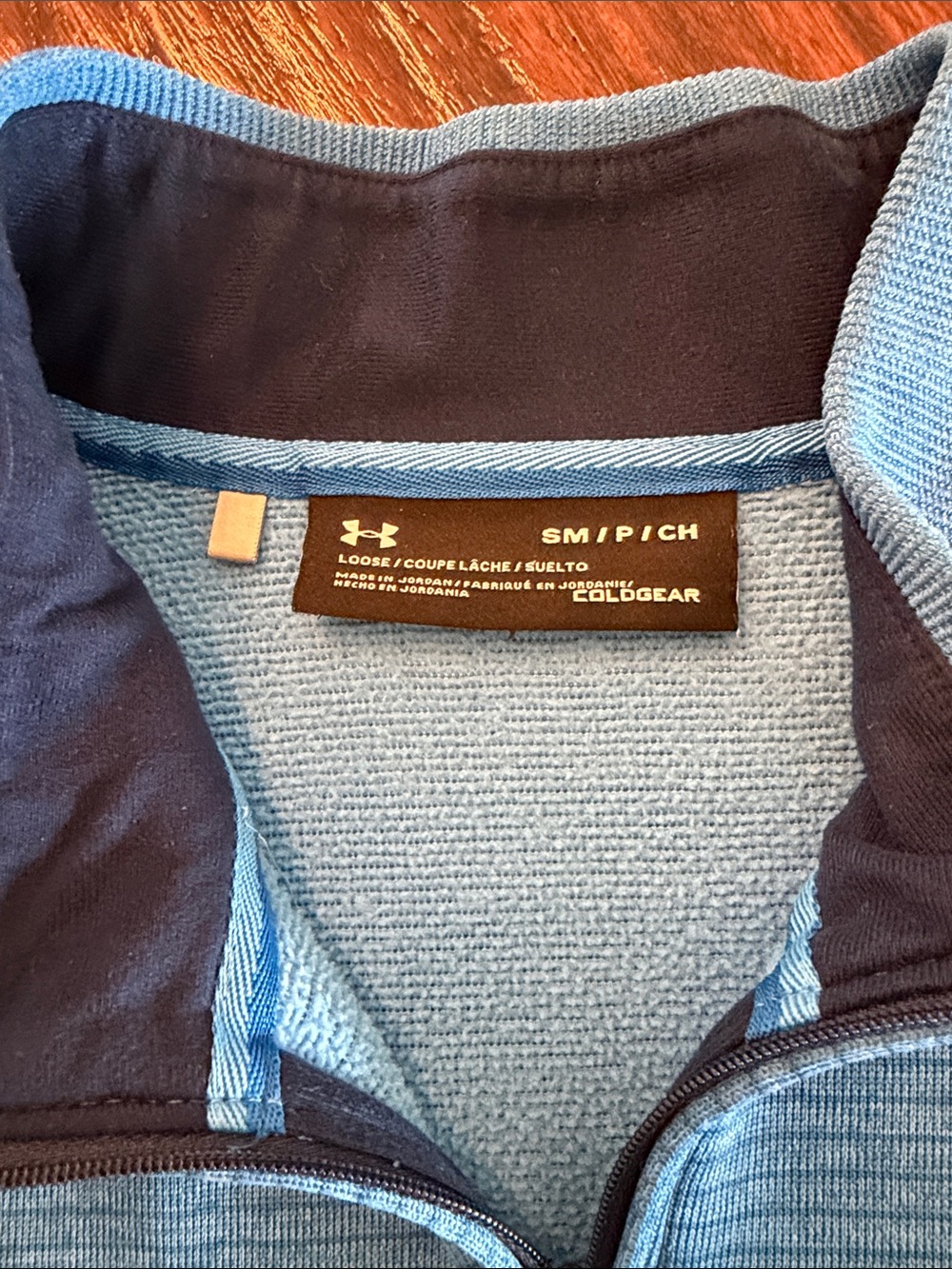 Under Armour Men’s Light Blue Half-Zip Sweater - Picture 2 of 2